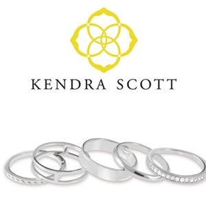Kendra Scott Kara Silver Tone Midi Ring Set